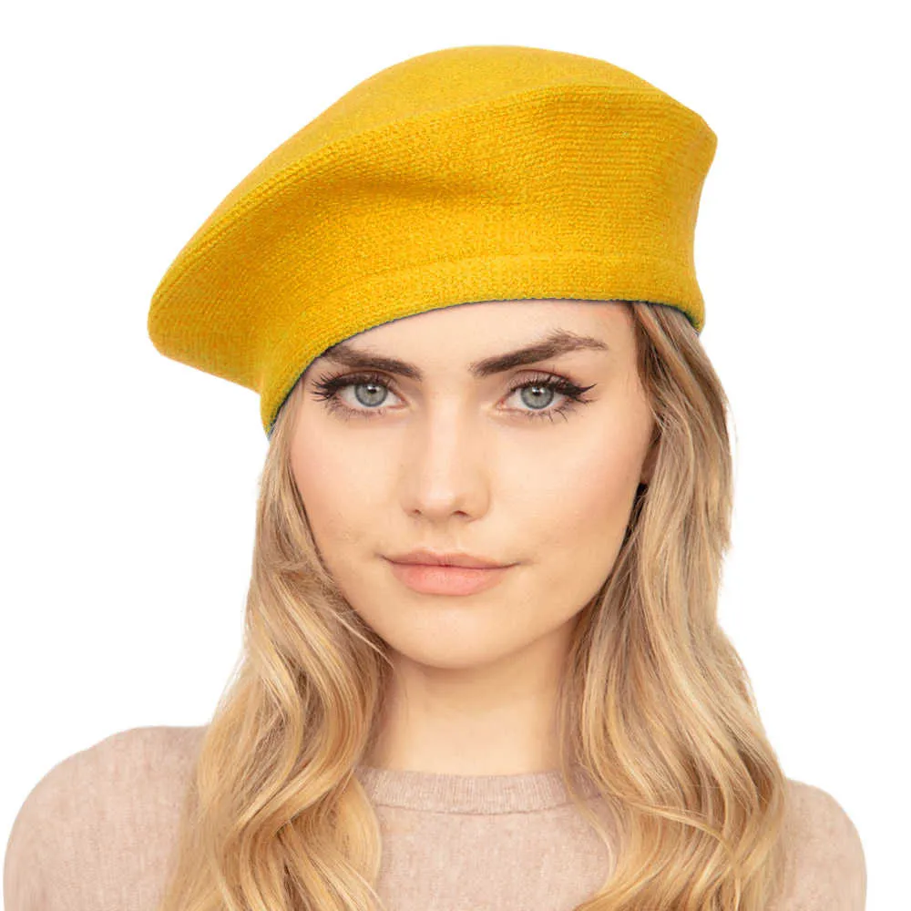 Trendy Fashionable Winter Stretchy Solid Beret Hat