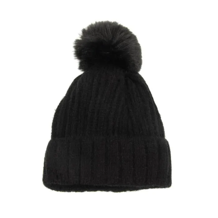 Varried Rib Beanie - Black