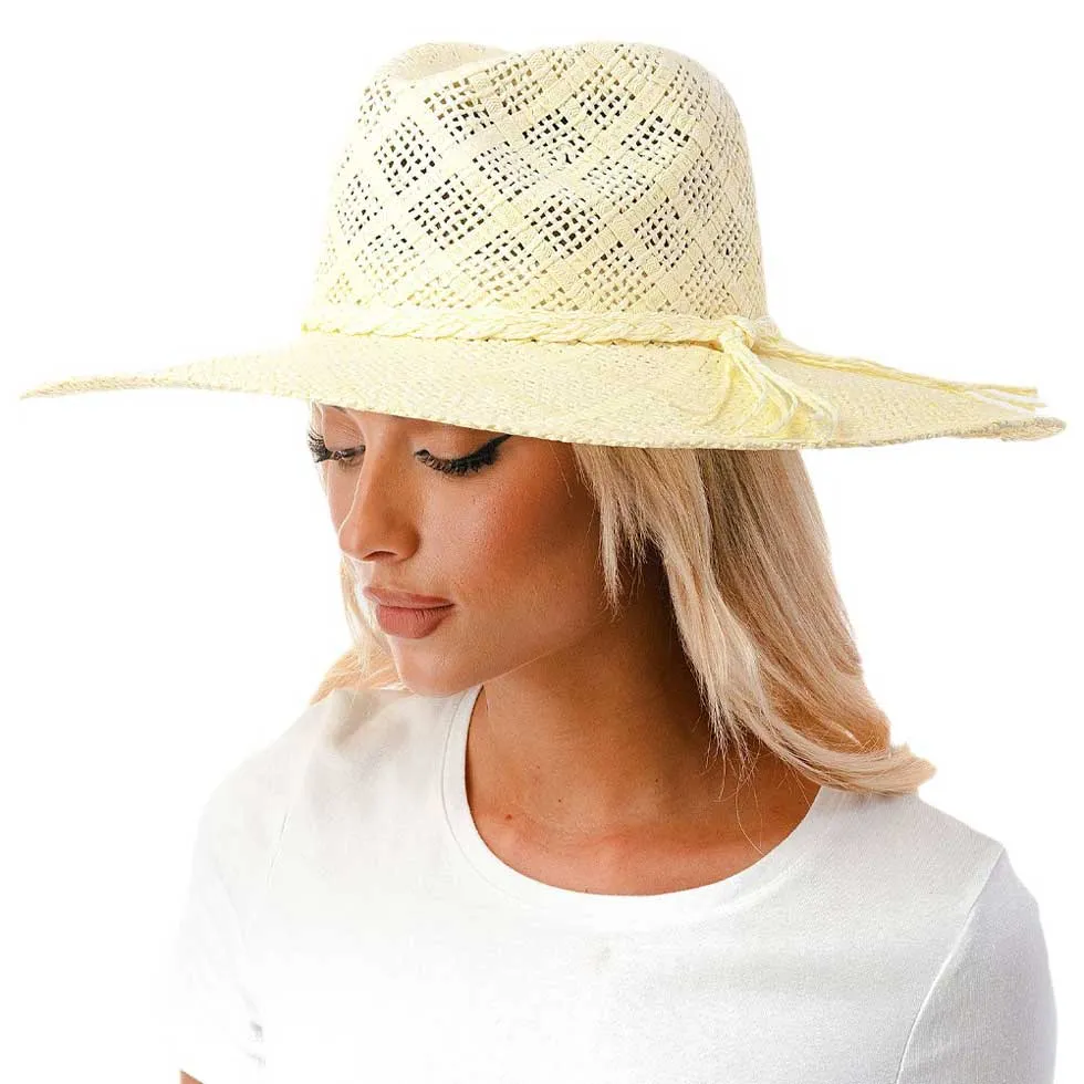 Woven Straw Panama Hat